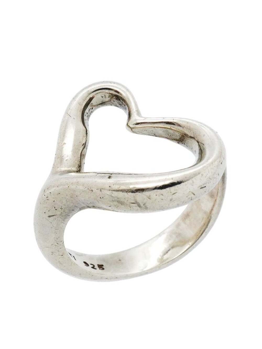 Tiffany & Co Ring Open Heart 925 Sterling Silver